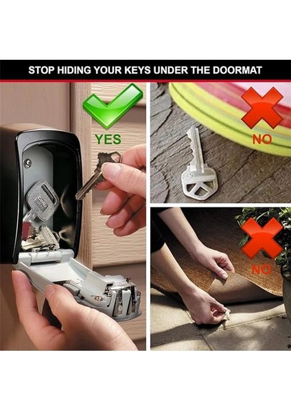 Duvar Montajı Için Sayı Kombinasyonlu Kilitli Kasa/kilitli Kasa, Gri/siyah, Anahtarınızı fiyatları