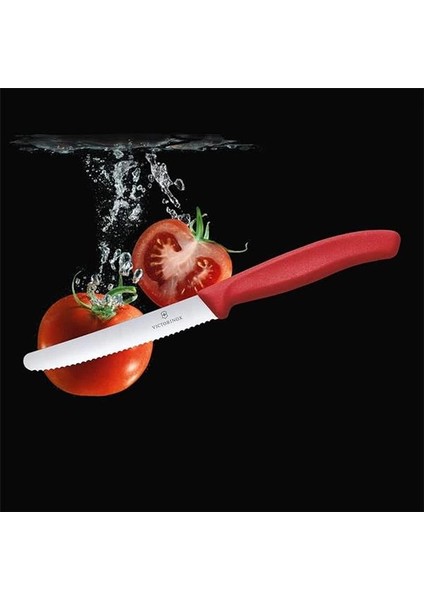 6.7831 Swissclassic 11CM Domates & Sosis Bıçağı, Paslanmaz Çelik Kirmizi, Classic