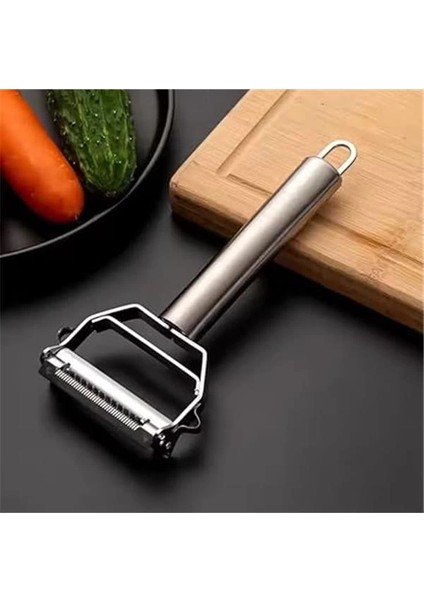 Paslanmaz Çelik Soyacak - Turbo Jülyen Doğrayıcı - Çok Fonksiyonlu Mutfak Aleti - indirimleri