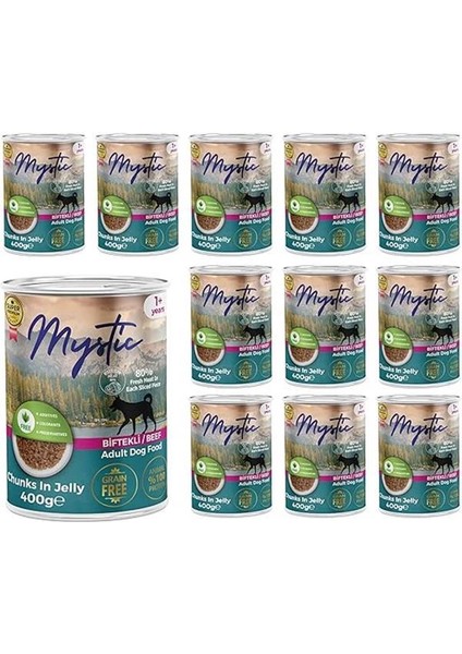 Yetişkin Köpek Biftekli ve Jöleli Konserve Yaş Mama 400 gr x 12 Adet fiyatları