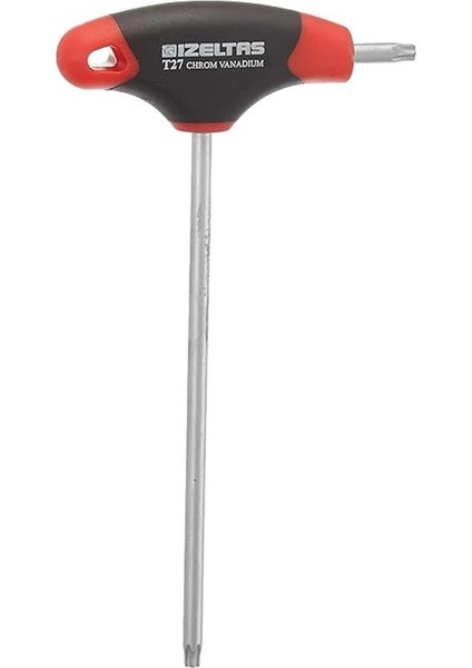 Izeltaş 4909220027 T Tipi Tor x Allen Anahtar, Kırmızı/siyah/krom, T 27