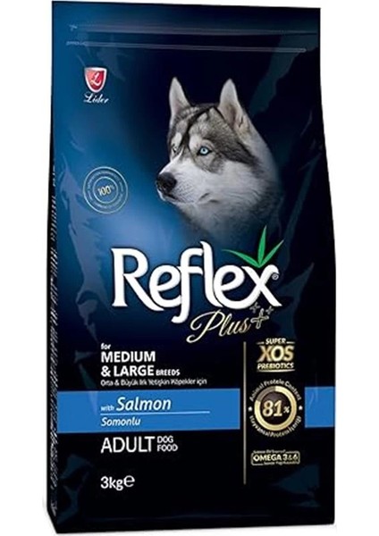 Plus Orta&büyük Irk Somonlu Yetişkin Köpek Maması 3 kg