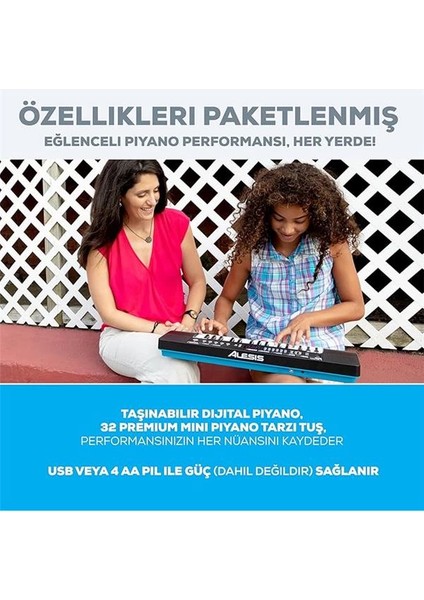 Melody 32 - Taşınabilir 32 Tuşlu Dijital Piyano Klavye, Dahili Hoparlör, 300 Entegre Ses, 40 fiyatları