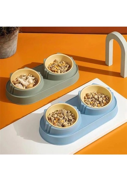 Çift Bölmeli Kedi Köpek Mama ve Su Kabı, Iki Hazneli Kedi Köpek Mama Kabı, Yükseltilmiş modelleri