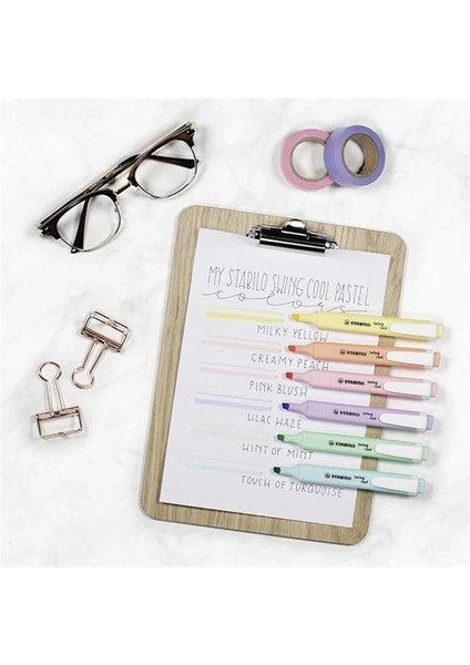 Swing Cool Fosforlu Kalem 6'lı Paket, Çok Renkli (1 Paket x 6 Adet) modelleri