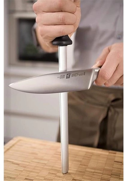 Zwilling Knife Sharpeners Oval Masat, Paslanmaz Çelik, Siyah indirimleri