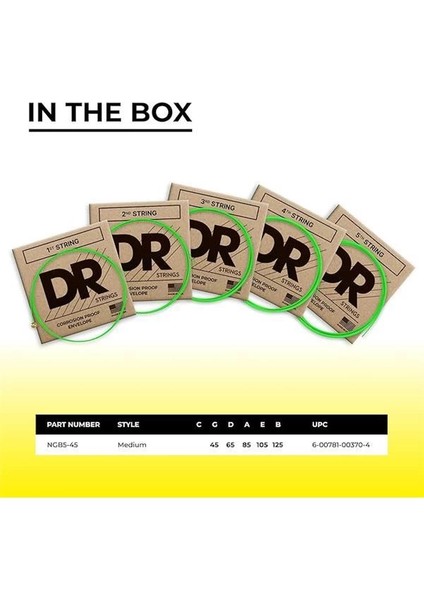 Ngb5-45 Kaplamalı Nikel Bas Telleri Orta Boy fırsatları