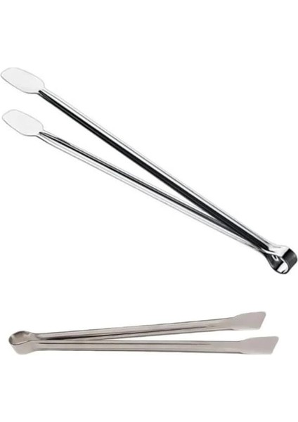 Klasik Metal Mangal Maşası 32 Cm-27 cm Uzun-Kısa Boy Çelik Yemek Barbekü Izgara Kömür Köz (32 cm - 1 indirimleri