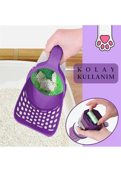 Hazneli Kedi Kumu Küreği Rulo Çöp Poşeti, Çöp Poşeti Hazneli Kedi Kumu fırsatları