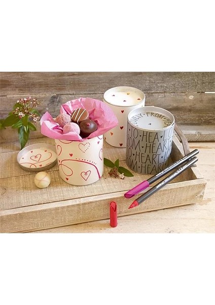 1200 Ince Uçlu Keçeli Kalem - 10 Parlak Renkli Set - Metal Kutu - Yuvarlak Uçlu 1 mm