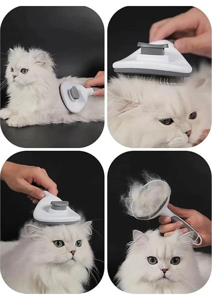 Kedi Köpek Tarağı Otomatik Temizlenen Tuşlu Evcil Hayvan Fırçası Kedi Köpek Tüy Kıl Toplama Tarağı modelleri