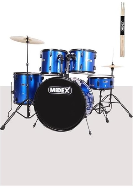 CD900X-BL 22'' Yetişkin Akustik Bateri Davul Seti 22B-13T-12T-16F-14S (5 Parça)