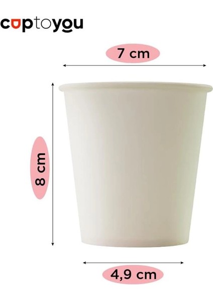 100 Adet Karton Bardak 6 Oz 165 Ml, Çay Için Beyaz Karton Bardaklar, Küçük Tek Kullanımlık fırsatları