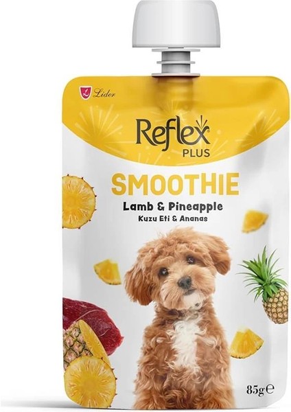 Plus Smoothie Kuzu Etli ve Ananaslı Yetişkin Köpek Sıvı Ödül Maması 85 gr