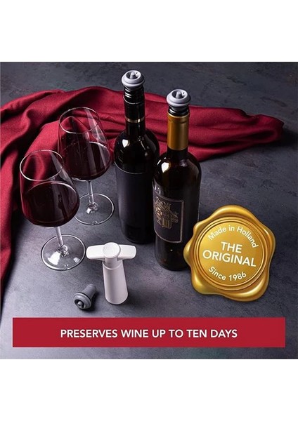 Şarap Vakum Seti - 1 Pompa 1 Tıpa / Beyaz fiyatları