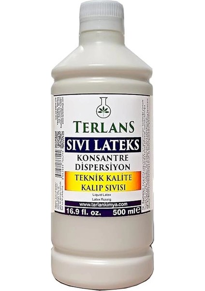 Terlans Sıvı Lateks Konsantre Kalıp Sıvısı 500 ml Teknik Kalite