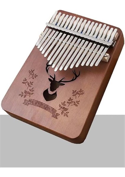 KLX-880 Hakiki Ağaç Kalimba Geyik Desenli Ahşap Full Set 17 Çelik Tuşlu modelleri