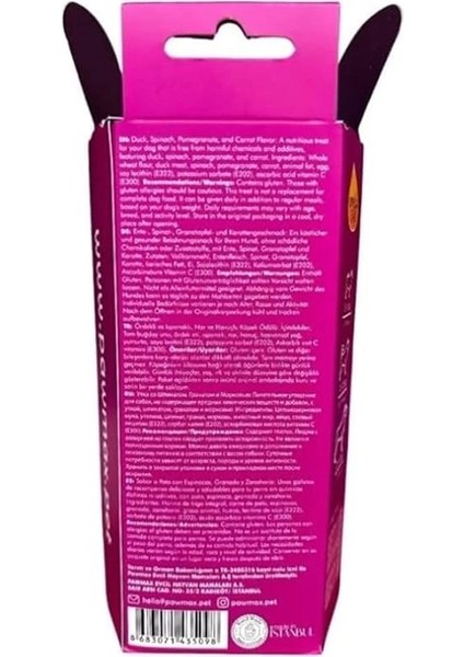 Cookie Duck Köpek Ödülü – Ördek Etli, Nar, Brokoli ve Havuçlu Doğal Atıştırmalık | Tüm Irklar modelleri