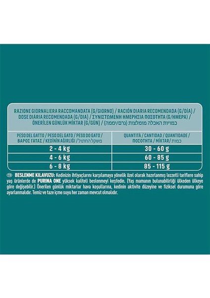 Purina One Tavuklu Yetişkin Kedi Maması 1,5 kg modelleri