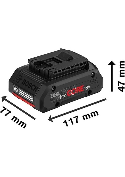 Procore 18 Volt 4,0 Ah Li-Ion Akü
