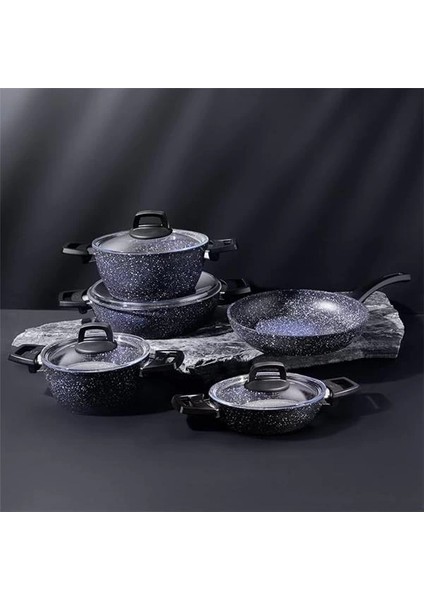 Bio Granit Blue Stone 9 Parça Tencere Seti fiyatları