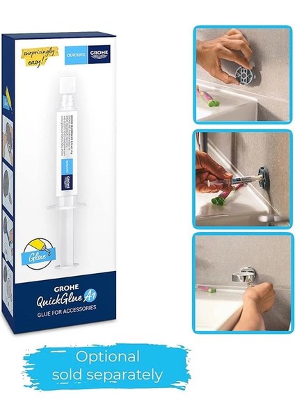 Start Cube Quickfix Tuvalet Kağıtlığı (Kapaklı), Duş, Banyo Aksesuarları, Krom, 41102000 indirimleri