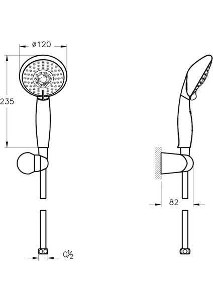 Vitra Cozy A45681 5f El Duşu Takımı, Krom fiyatları