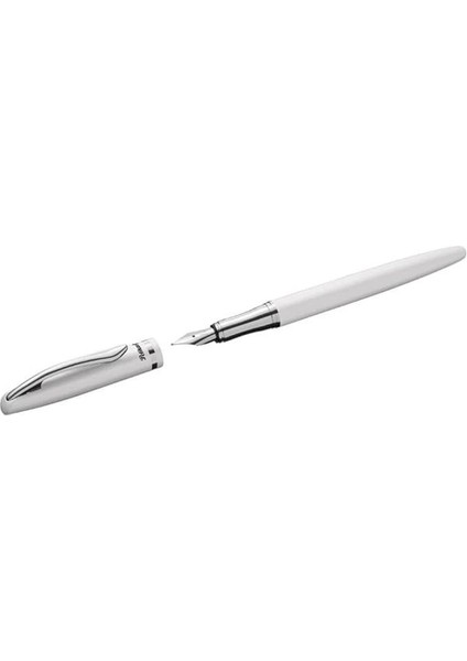 Jazz Elegance Dolma Kalem, Orta Uç, Mavi Mürekkep Dolumu Dahil, Metal, Beyaz, Kutulu, 1 Adet fiyatları