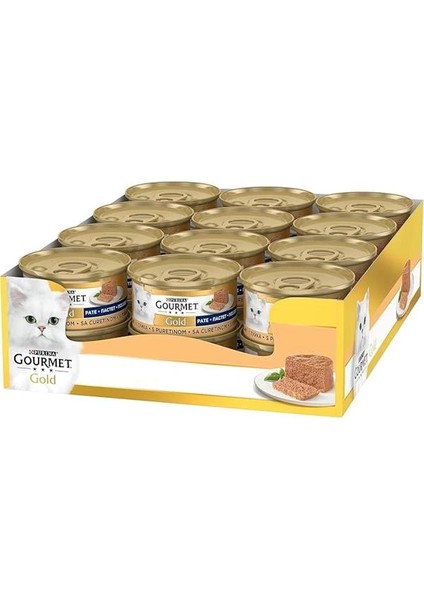 Gold Kıyılmış Hindili Yaş Kedi Maması , Yetişkin Kediler (24 x 85 Gr) fırsatları