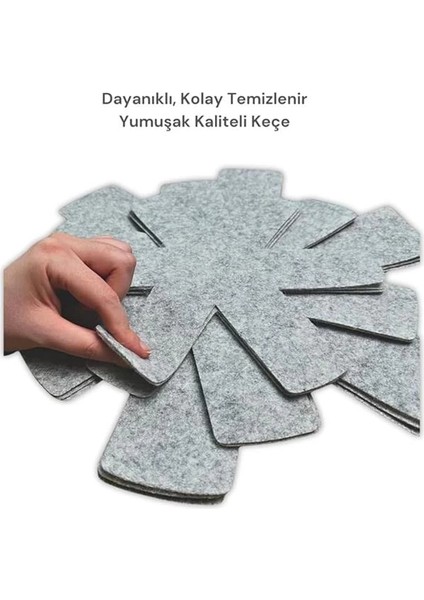 Beylini 12 Li Set Tencere Tava Koruyucu Borcam Çizdirmez Keçe Düzenleyici (Gri) fiyatları