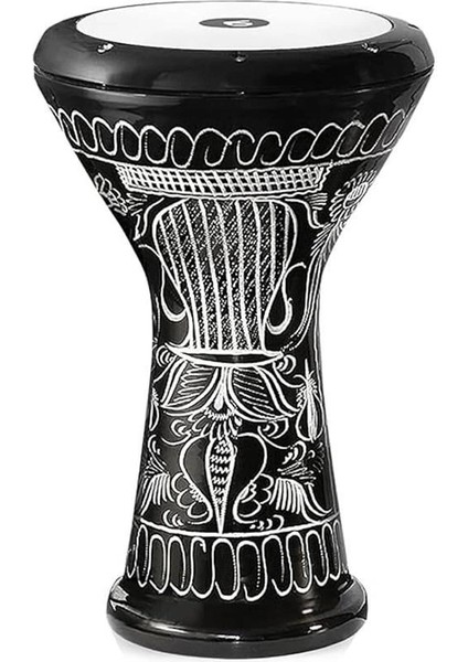 Vatan Darbuka Profesyonel Büyük Boy Siyah Erzincan El Işleme Darbuka Doumbek Darabuka 5 Numara