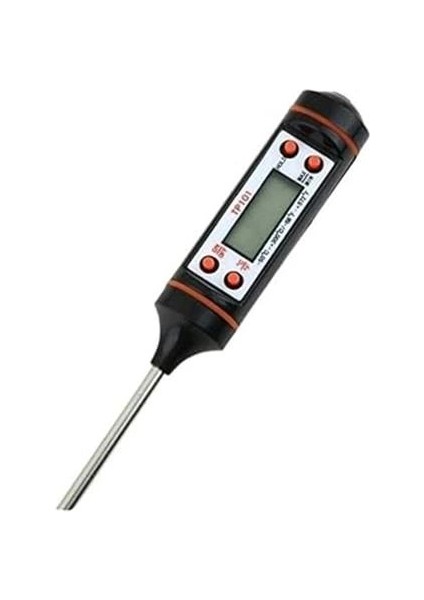 Siyah Renk Dijital Gıda Yemek Termometresi Yemek Isı Ölçer