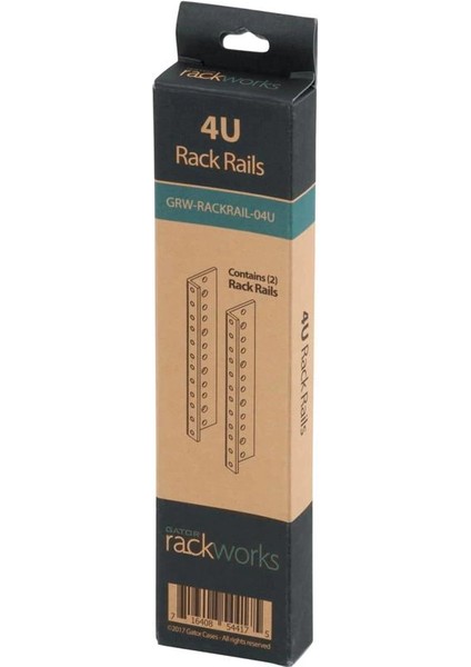 Rackworks Ağır Hizmet Çelik Raf Ray Seti; 4u Raf Boyutu (GRW-RACKRAIL-04U)