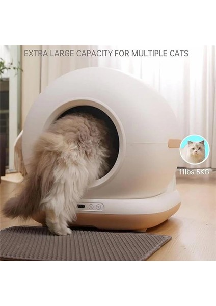 CB001 Akıllı Otomatik Kedi Tuvaleti, App ile Uzaktan Kontrol, 75LT Hazne, 7lt Çöp Haznesi fırsatları