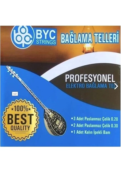 BYC20E Elektro Bağlama Saz Teli Takım 0.20