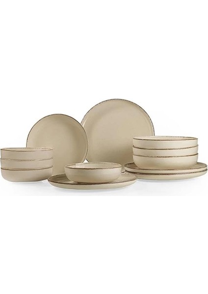 Moderna 12 Parça 4 Kişilik Yemek Takımı Tarçın