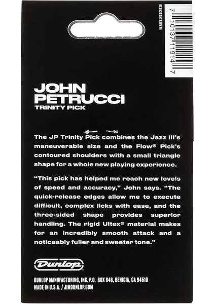 Dunlop John Petrucci Trinity 1,4 Mm, 6'lı Oyuncular Için indirimleri