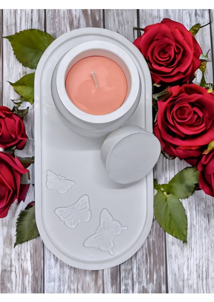 Dekoratif Sunumluk %100 Doğal Soya Mum Seti Özel Tasarım Kaplar ve Kabartmalı Sunumluk | Ev Dekorasyonu, Hediyelik ve Aromaterapi Için Zarif Seçenek fiyatları