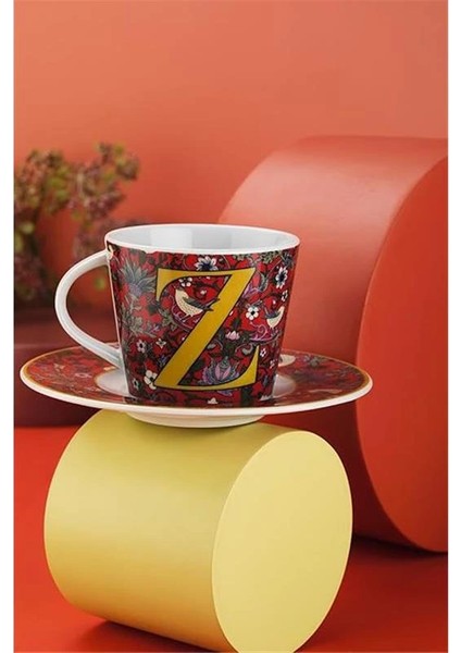 Toledo 2 Parça Tek Kişilik Çay Takımı, Z, Kırmızı