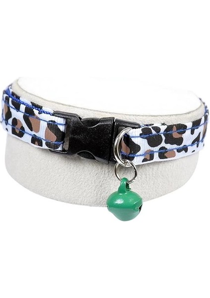 X-Perk Leopar Desenli Zilli Kedi Köpek Tasması Boyun Tasma Ayarlı 2'li Set indirimleri