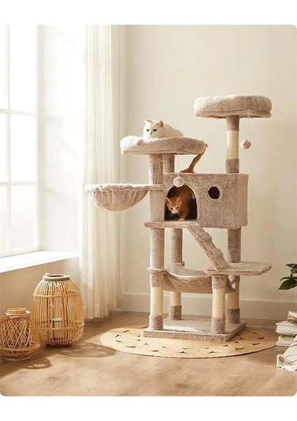 Kedi Ağacı, Yumuşak Kılıflı Kedi Ağacı, Açık Kahverengi PCT162M01 fırsatları