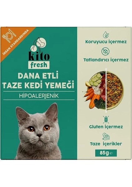 Fresh Dana Etli Taze Kedi Yemeği