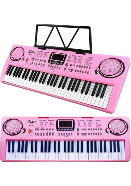 Midex PS-1500PK Başlangıç Için 61 Tuşlu Org Pembe Renk Notalık Adaptör Mikrofon (100 Ses 100 Ritim) fiyatları