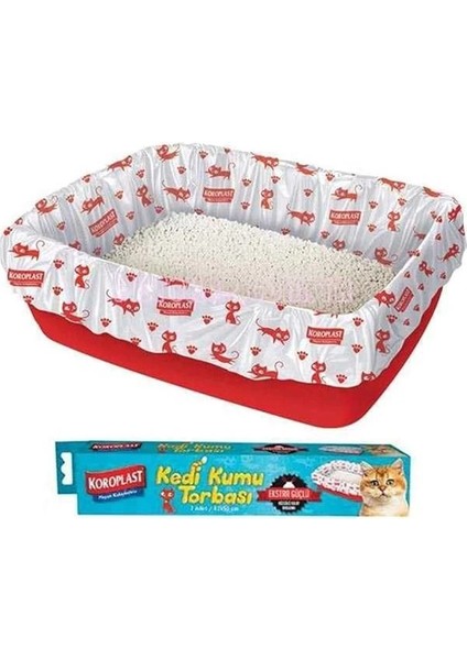 Büzgülü Kedi Kumu Poşeti 7'li Set, 82X50 cm Extra Güçlü Büzgülü Kolay Bağlama, Pratik fırsatları