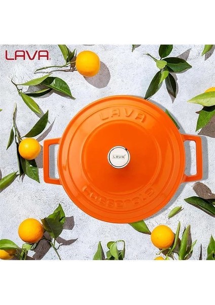 Metal Döküm Yuvarlak Tencere, 22 cm