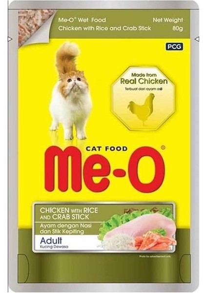 Me-O Tavuk ile Pirinç ve Yengeçli, 80 gr