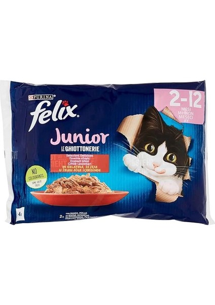 Junior Yavru Yaş Kedi Maması 85GR 4lü