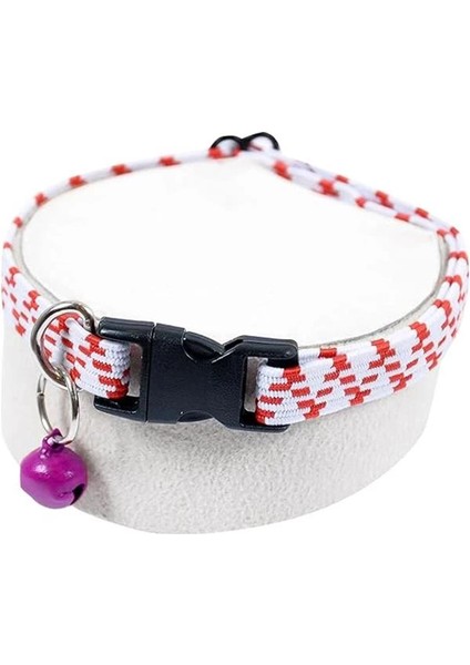 Elastik Zilli Kedi Köpek Tasması Boyun Tasma Ayarlı 2'li Set