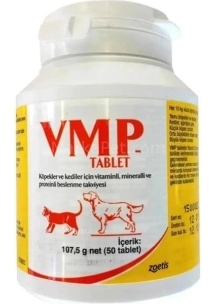 Vmp Kedi ve Köpekler Için Multivitamin Mineral 50 Tablet