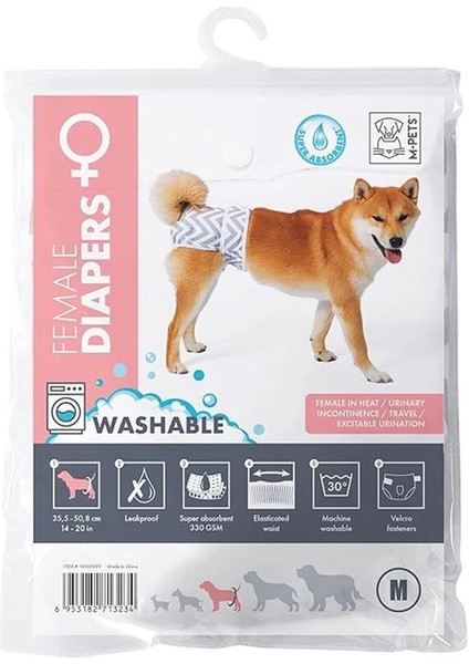 M-Pets Dişi Köpekler Için Yıkanabilir Külot (M)